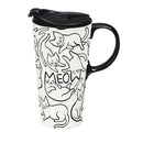 Pet Ceramic Perfect Cup, Meow Cat, 17oz, Gift Box