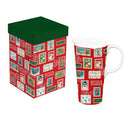 Heartfelt Cheer Travel Cup Ceramic Perfect Cup, Stamps, 17oz, Gift Box