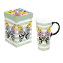 Pollinator Garden Ceramic Perfect Cup, Check Butterfly, 17oz, Gift Box