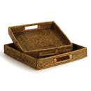 NAPA Home & Garden, BURMA RATTAN SQUARE TABLE TRAYS, SET OF 2,TN215