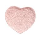 Trinket Dish, Embossed Rose Heart Shape