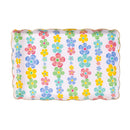 Trinket Dish, Scalloped Rectangular Floral, Asst of 2