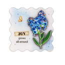 Hillside Pasture Magnet, Wood & Epoxy Floral Sentiment, Asst of 4, Display