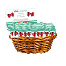 Bursting Blossoms Bows Token, Metal Bow, Basket Display