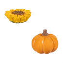 Harvest Blossom Token, Sunflower and Pumpkin, 2 Asst, Basket Display