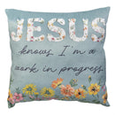 Simple Blessings Square Indoor Throw Pillow Program, Witty, Asst of 4, 9.5"