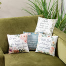 Simple Blessings Square Indoor Throw Pillow Program, Inspirational, Asst of 4, 9.5"