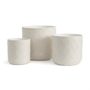 Napa Home Garden, ZARA POTS ,SET OF 3 WHITE,ts137wh