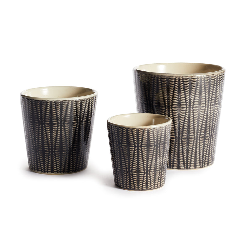 NAPA Home & Garden, BUZZY POTS, SET OF 3,TS141BK