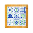 Seaside Retreat Trivet Ceramic with Wood Frame, 8"