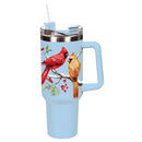 Snowbirds Cardinal Tumbler Canyon Cup, Double Wall Stainless Steel w/ Straw, 40oz, Gift Box