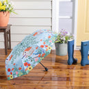 Cottage Garden Umbrella Manual Compact with Sleeve, Bird House, 38" Canopy x 22.5"H