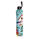 Cottage Garden Umbrella Manual Compact with Sleeve, Bird House, 38" Canopy x 22.5"H