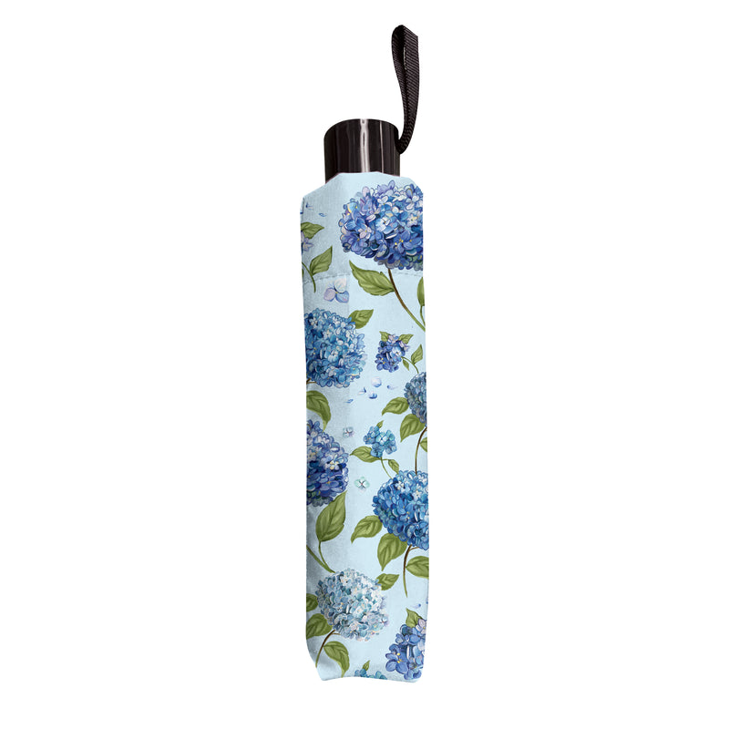 VivaStyle Umbrella Manual Compact with Sleeve,  Hydrangea, 38" Canopy x 22.5"H