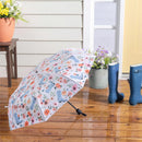 Hillside Pasture Umbrella Manual Compact with Sleeve, Cowboy Boots, 38" Canopy x 22.5"H
