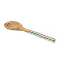 VivaStyle Poinsettia Bliss Serving Utensils, Wood Salad Server, Set of 2