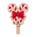 Sugar & Stripes Serving Utensils Wood Christmas Icon Clips, Set of 3