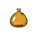 9" Askew Recycled Glass Balloon Vase, Mocha Mocha