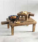 Wood Serving Board on Legs, Set of 2