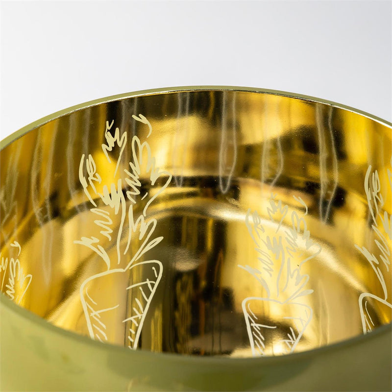 Carrot-Etched Glass Hurricane, Large