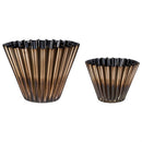 VivaStyle Planter, Ribbed, Nested Set Of 2