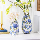VivaSyle Vase, Metal Vase, Hydrangea, Set of 2