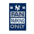 New York Yankees Fan Parking USA Metal Wall Sign, 7.5" x 11.5"