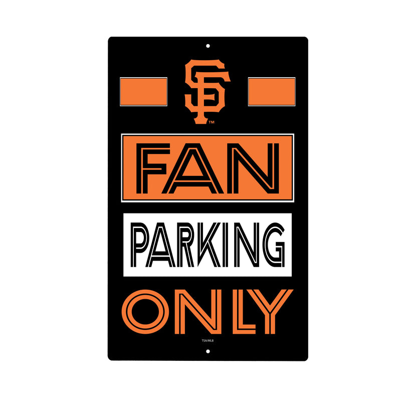 San Francisco Giants Fan Parking USA Metal Wall Sign, 7.5" x 11.5"