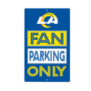 Los Angeles Rams Fan Parking USA Metal Wall Sign, 7.5" x 11.5"