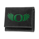 University of Oregon Black Tri-Fold Embroidered Wallet w/ RFID Blocking