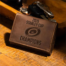 Carolina Hurricanes 2026 Stanley Cup Champions Brown Leather Tri-Fold Wallet