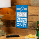 Detroit Lions Fan Parking USA Metal Wall Sign, 7.5" x 11.5"