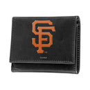 San Francisco Giants Black Tri-Fold Embroidered Wallet w/ RFID Blocking