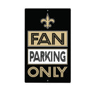 New Orleans Saints Fan Parking USA Metal Wall Sign, 7.5" x 11.5"