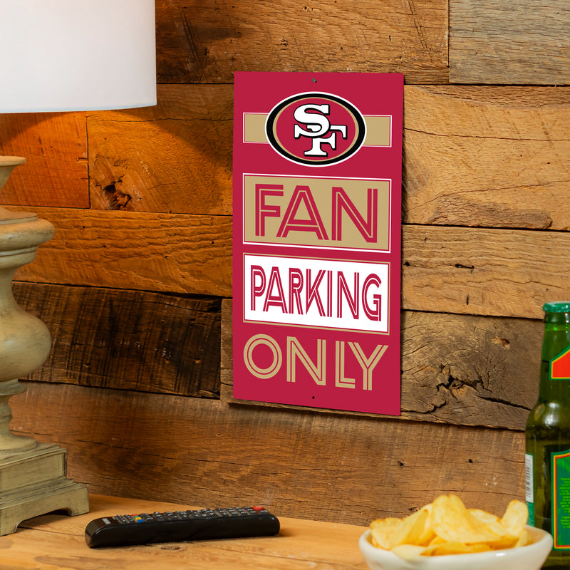 San Francisco 49ers Fan Parking USA Metal Wall Sign, 7.5" x 11.5"