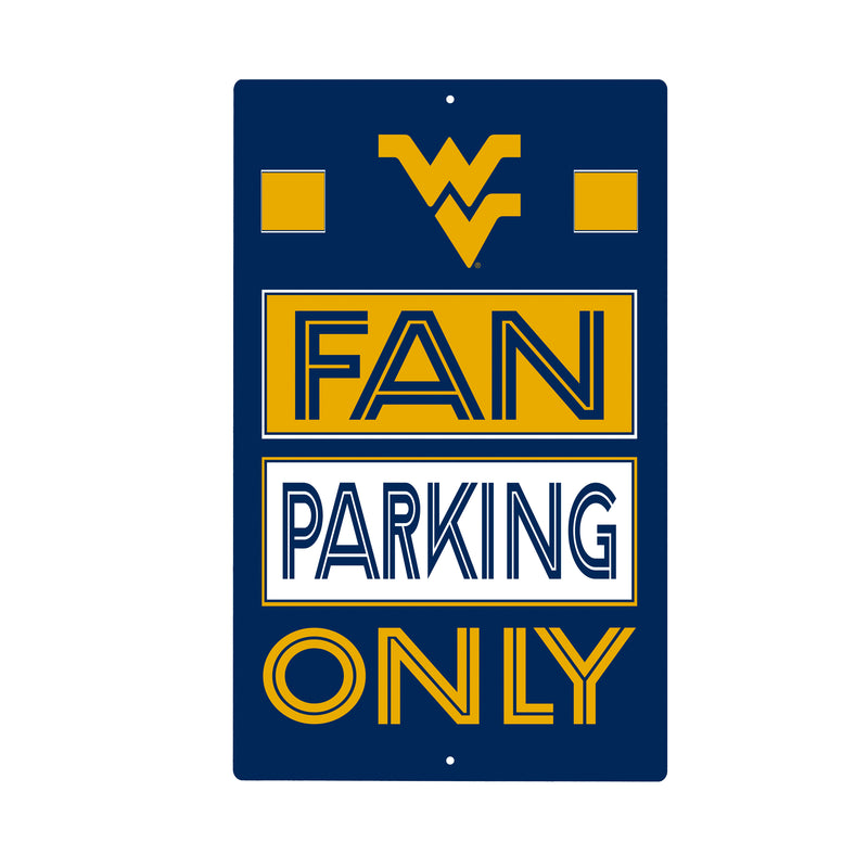 West Virginia University Fan Parking USA Metal Wall Sign, 7.5" x 11.5"