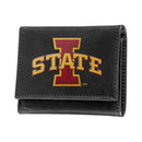 Iowa State University Black Tri-Fold Embroidered Wallet w/ RFID Blocking