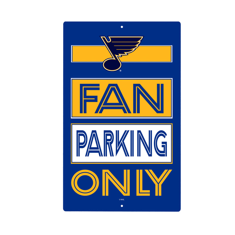 St Louis Blues Fan Parking USA Metal Wall Sign, 7.5" x 11.5"