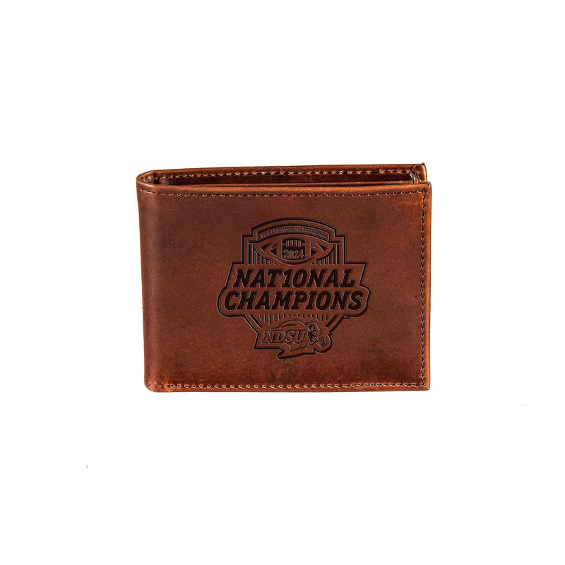 North Dakota State University FCS Champions Wallet, Bi-fold, Brown