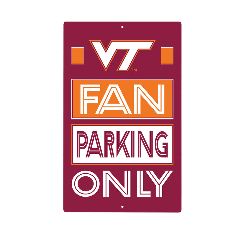 Virginia Tech Fan Parking USA Metal Wall Sign, 7.5" x 11.5"