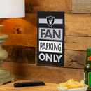 Las Vegas Raiders Fan Parking USA Metal Wall Sign, 7.5" x 11.5"