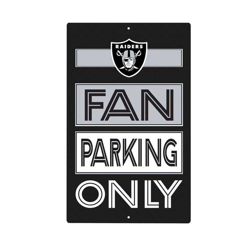 Las Vegas Raiders Fan Parking USA Metal Wall Sign, 7.5" x 11.5"