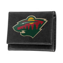 Minnesota Wild Black Tri-Fold Embroidered Wallet w/ RFID Blocking