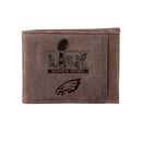Philadelphia Eagles Super Bowl 59 Champions Front Pocket Wallet, Brown