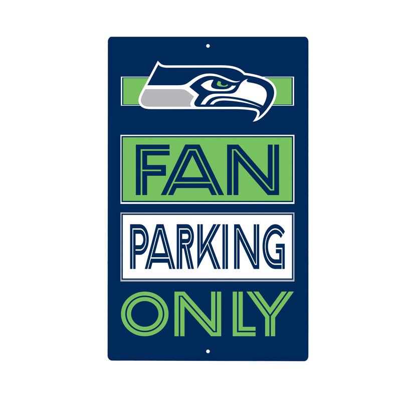 Seattle Seahawks Fan Parking USA Metal Wall Sign, 7.5" x 11.5"