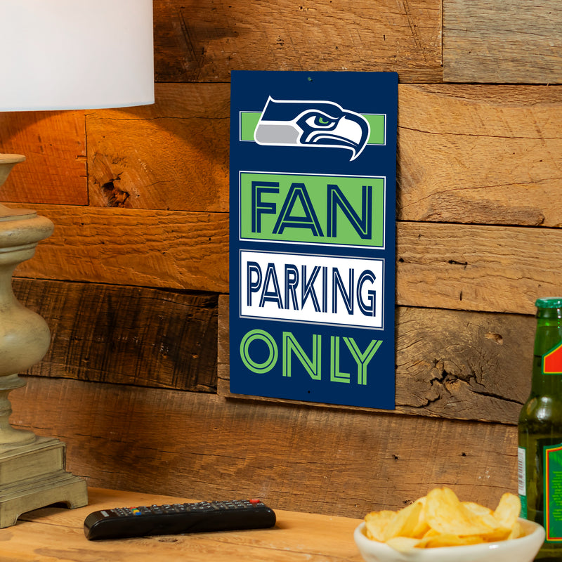 Seattle Seahawks Fan Parking USA Metal Wall Sign, 7.5" x 11.5"