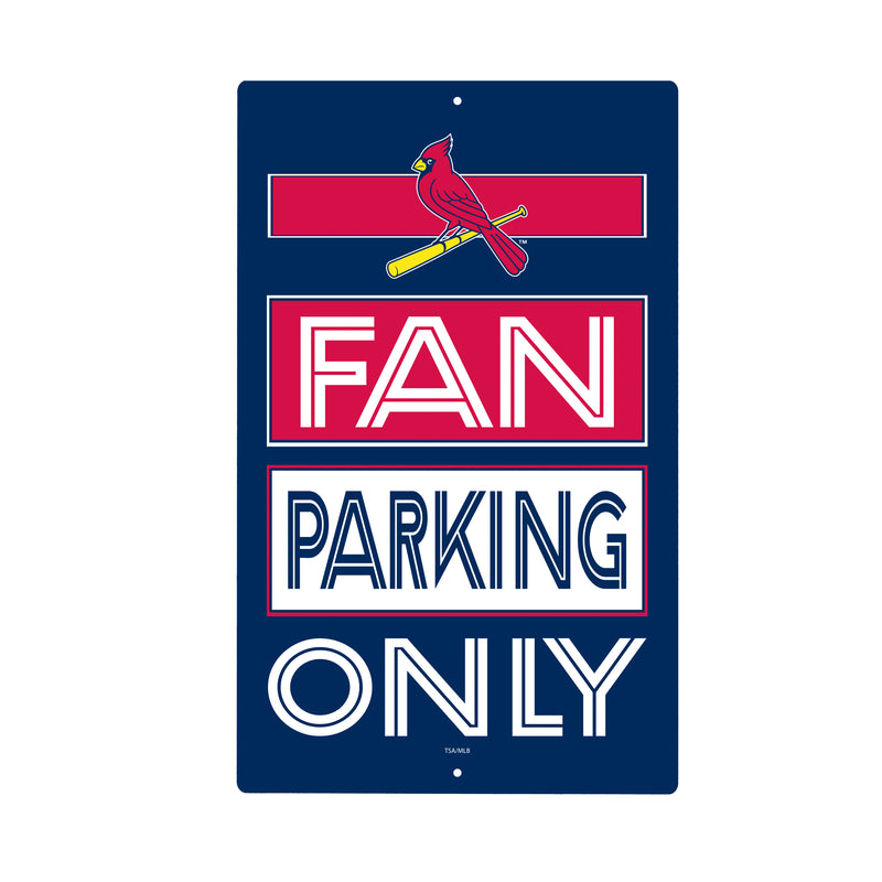 St Louis Cardinals Fan Parking USA Metal Wall Sign, 7.5" x 11.5"
