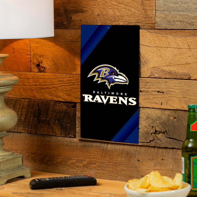 Baltimore Ravens Logo Sign USA Metal Wall Sign, 7.5" x 11.5"