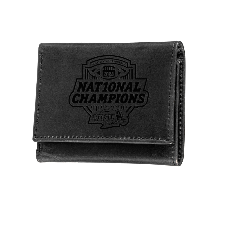 North Dakota State University FCS Champions Wallet, Tri-fold, Black