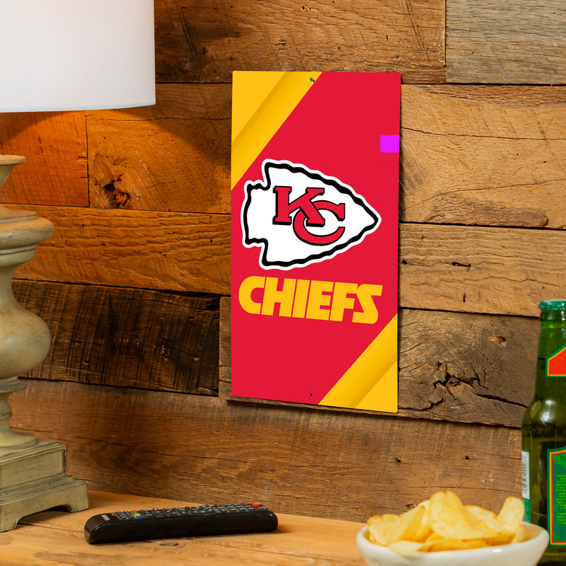 Kansas City Chiefs Logo Sign USA Metal Wall Sign, 7.5" x 11.5"